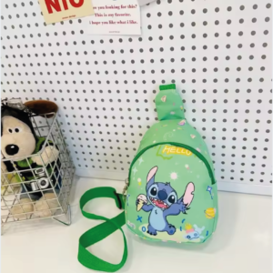 Mini Bolso Cruzado Stitch y Ángel - color verde menta