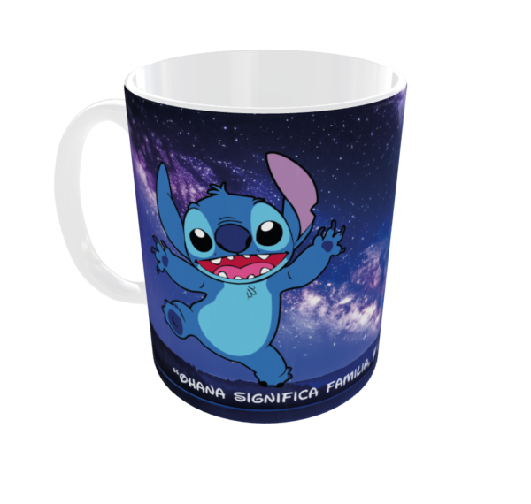 Taza Stitch Galaxia - Diseño Ohana Significa Familia en Cerámica