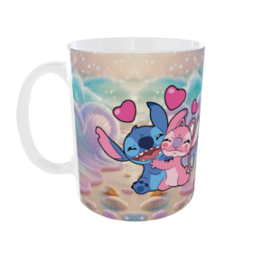Taza de Cerámica Stitch y Angel – Diseño Amor Tropical 4 Taza de Cerámica Stitch y Angel - Diseño Amor Tropical
