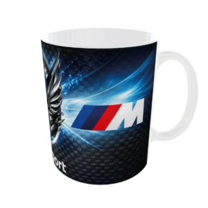 Taza BMW Motorsport Carbono | Regalo Original BMW M Power | Cerámica