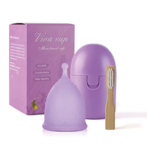 Copa Menstrual de Silicona Sanitaria + Esterilizador Apto para Microondas | Reutilizable y Ecológica