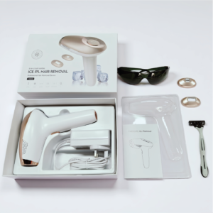 Depiladora Ipl De Color Dorado Premium Con Enfriamiento Rápido Ice,Pantalla Táctil Lcd Grande,Depilación Indolora Con Dos Cabezales 4